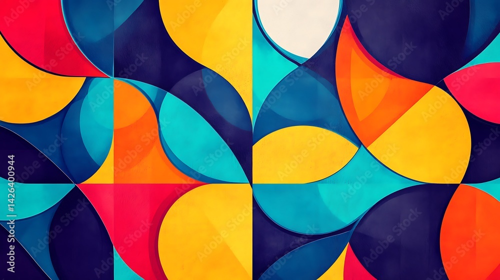 Abstract Colorful Geometric Pattern. Abstract Colorful Geometric Pattern.