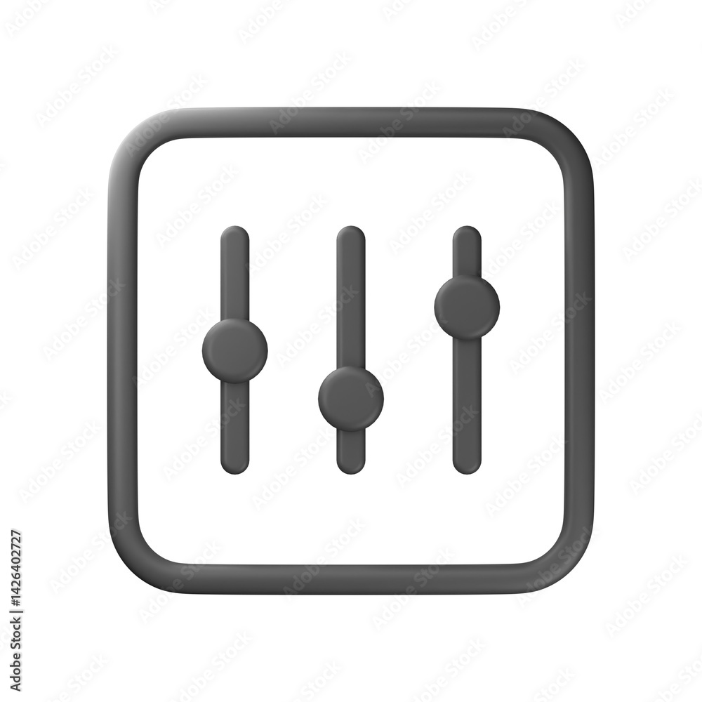 3d setting icon 3d setting icon