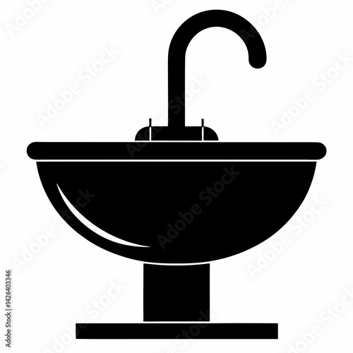 bathroom sink isolated on white