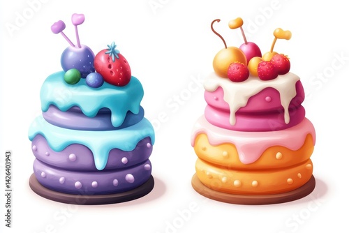 Obraz na płótnie design cake icon on white background w salonie
