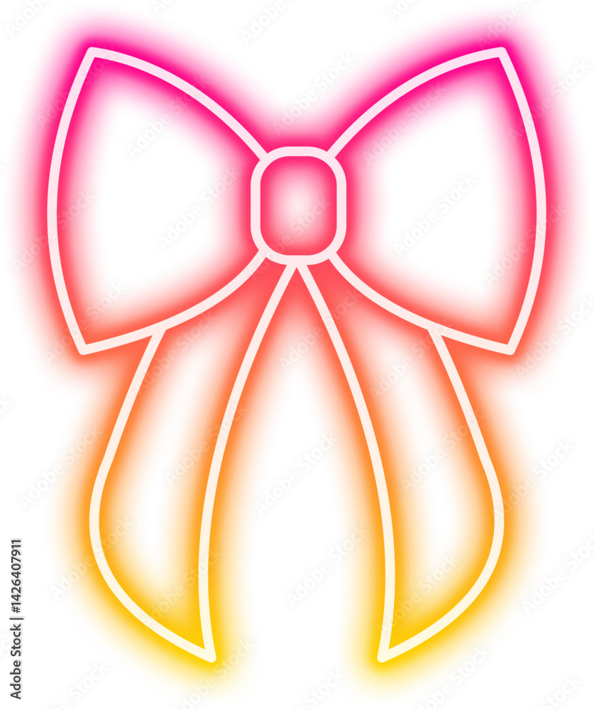 Fototapeta premium Neon Ribbon Sign