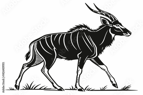 Foto eland sihouette black vector
