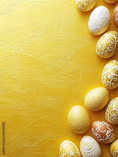 golden easter eggs background