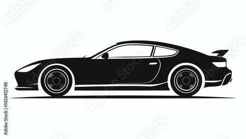 Car ilhouetteCar vector flat cartoon cars and transportation Illustration ilhouette White Background