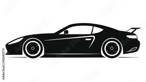 Car ilhouetteCar vector flat cartoon cars and transportation Illustration ilhouette White Background