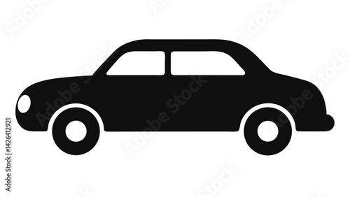 Car ilhouetteCar vector flat cartoon cars and transportation Illustration ilhouette White Background