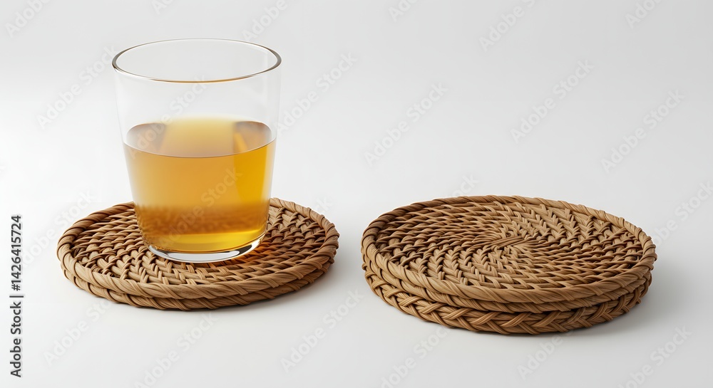 Rattan Coasters Set Rattan Coasters Set