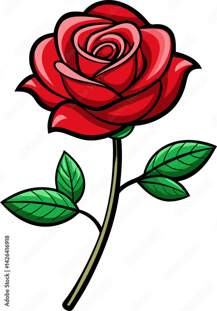 Fototapeta premium Vibrant Floral Vector Illustration: Artwork, Icon, and Flat Flower Design.