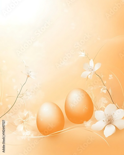 easter eggs and flowers