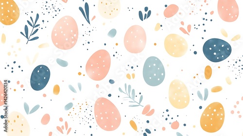 easter eggs seamless pattern