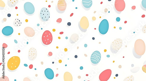 easter eggs seamless pattern