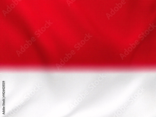 Indonesian flag waving with red and white colors.