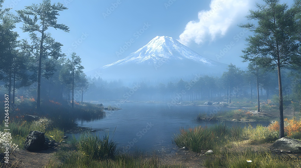 Fototapeta premium morning in the mountains