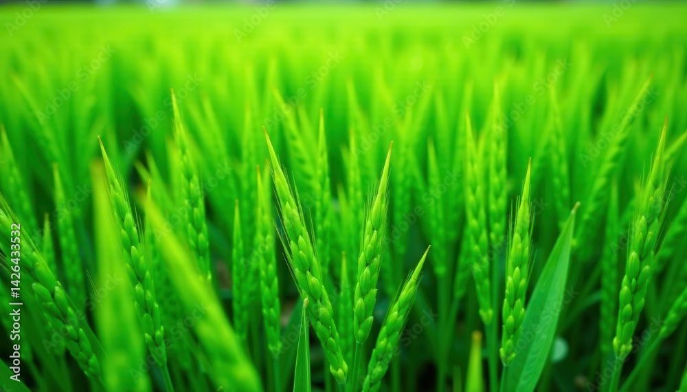 Dense green gram crop with lush plants growing in a field, lush plants, outdoors Dense green gram crop with lush plants growing in a field, lush plants, outdoors