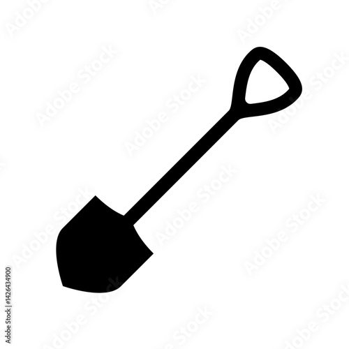 Garden Shovel icon isolated on white background.