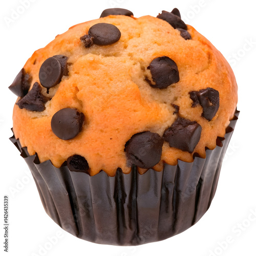 chocolate muffin isolated transparent background