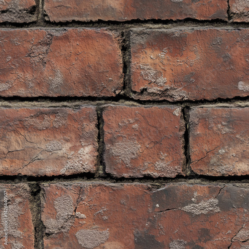 Obraz na płótnie Walls built with weathered bricks showcasing earthy tones and textures w salonie