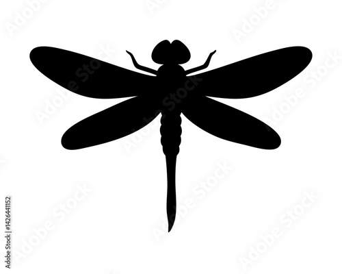 dragonfly on white background