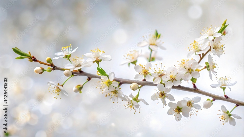 Delicate Branch of Spring Blossoms in Soft Focus Delicate Branch of Spring Blossoms in Soft Focus