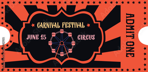 Vintage circus ticket