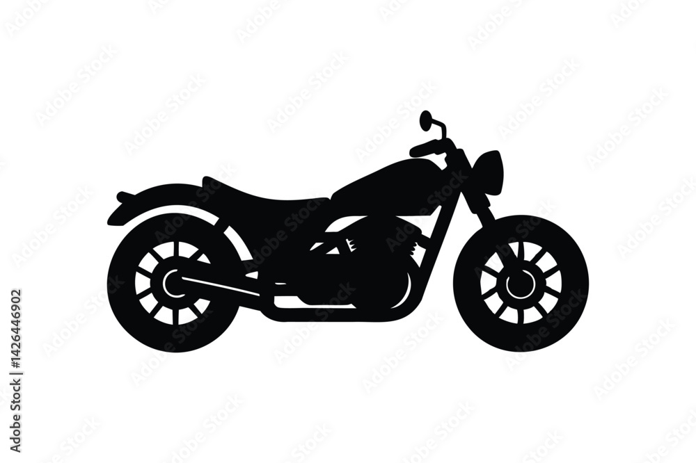 Obraz premium Motorcycle icon silhouette