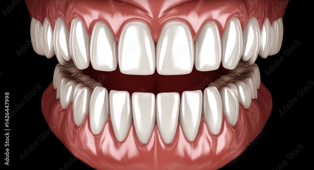 Fototapeta premium The illustration is a medically accurate 3D depiction of traumatic occlusion