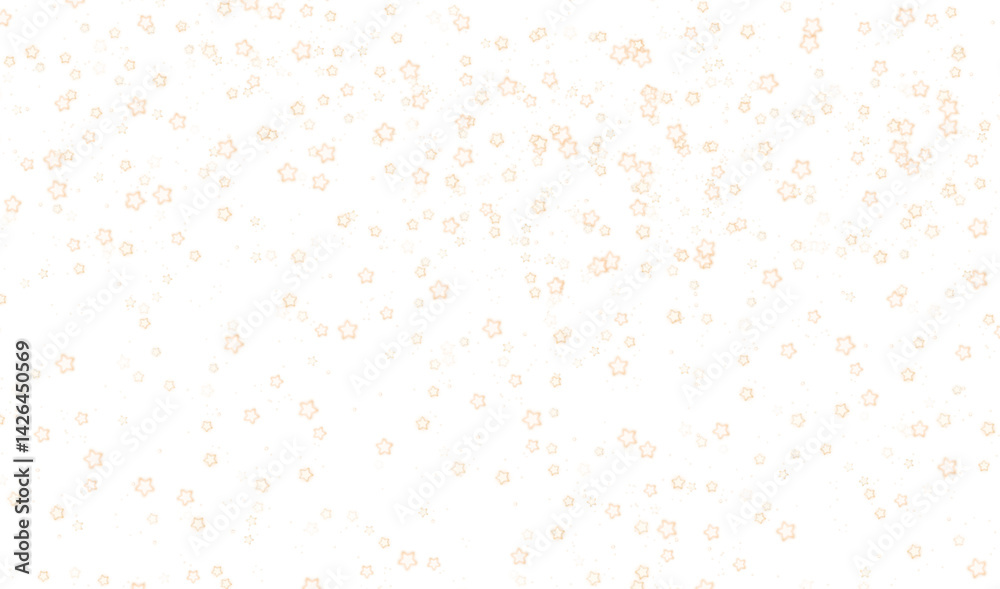Glowing stars glittering on transparent background