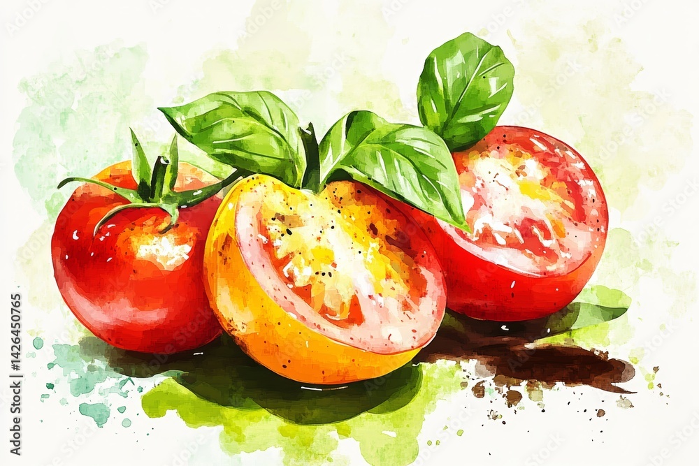 Caprese salad with balsamic glaze.