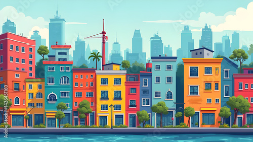 colorful buildings in the city of moscow