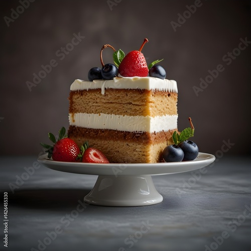 cake with strawberries