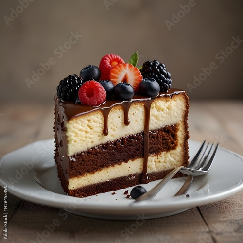 cake with berries