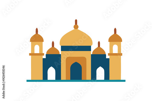 taj mahal vector illustration