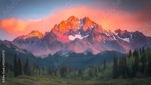 sunrise in the mountains