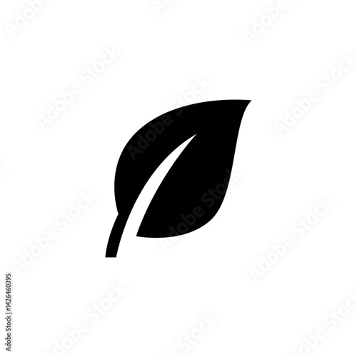 Leaf icon isolated on white background.