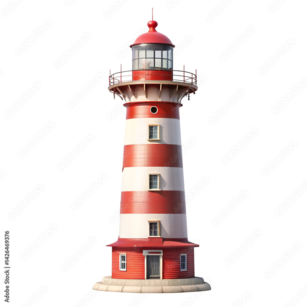 Lighthouse isolated on white background Lighthouse isolated on white background