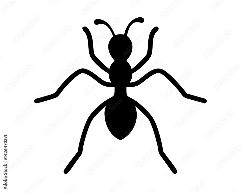 vector illustration of a silhouette of ant