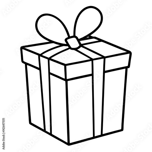 Gift box or coupon with white background 