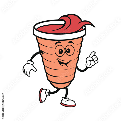 vector illustration of a tornado mascot logo