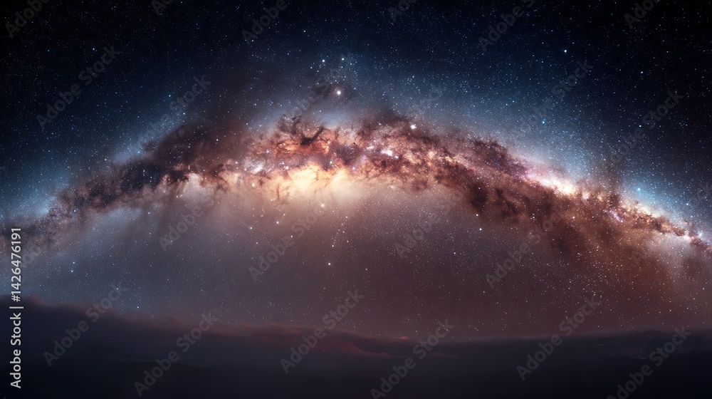 Fototapeta premium Milky Way Galaxy Panorama