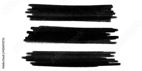 Vector brush Stroke . Vector set of hand drawn brush strokes, stains for backdrops. Monochrome design elements set. Black stripes isolated. paintbrush collection,eps 10