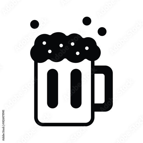 Ready to use glyph icon showing beer mug