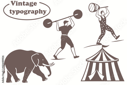 Vintage Circus Spectacle: A Nostalgic Glimpse into the Early 20th Century Big Top