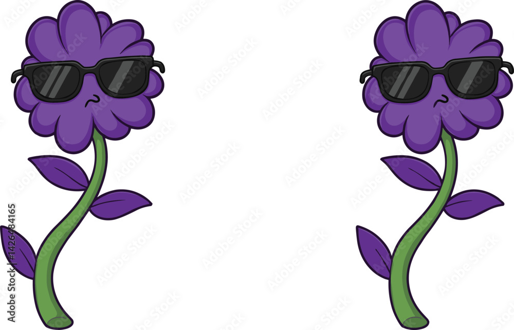 Flor com óculos