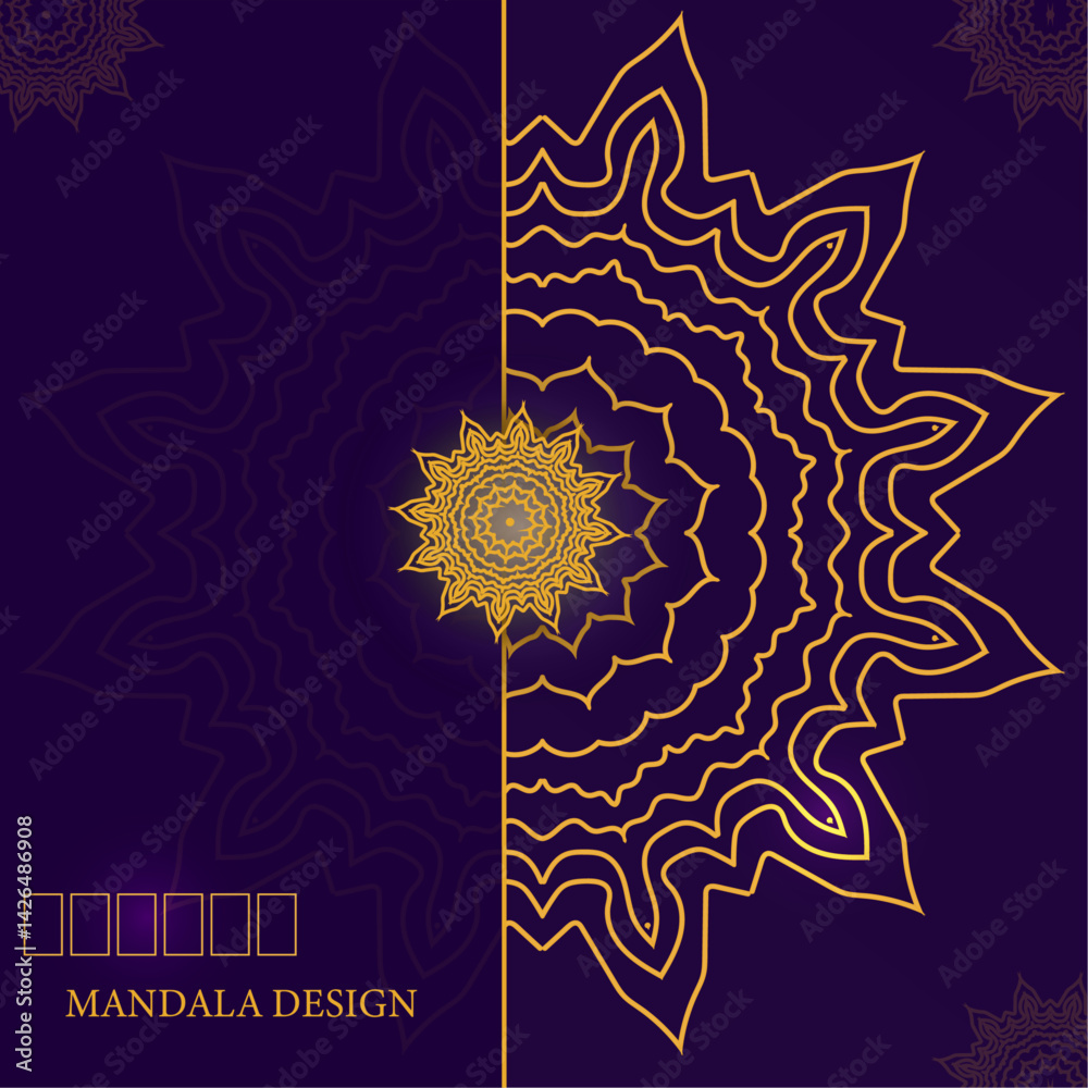 Seamless vector mandala pattern design.