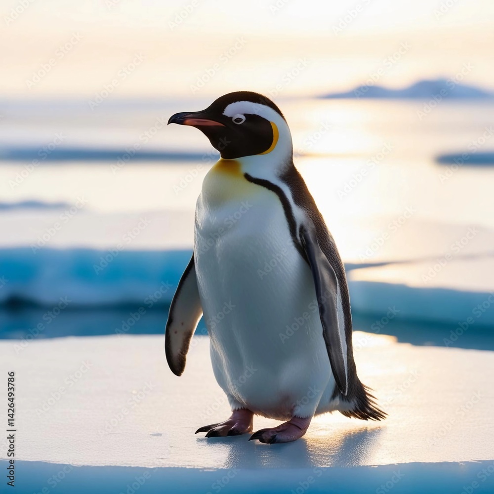 Fototapeta premium penguin on an ice floe