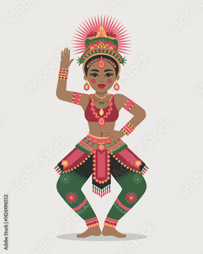 Balinese Dancer: Traditional Costume, Exotic Culture, Ritual Performance
