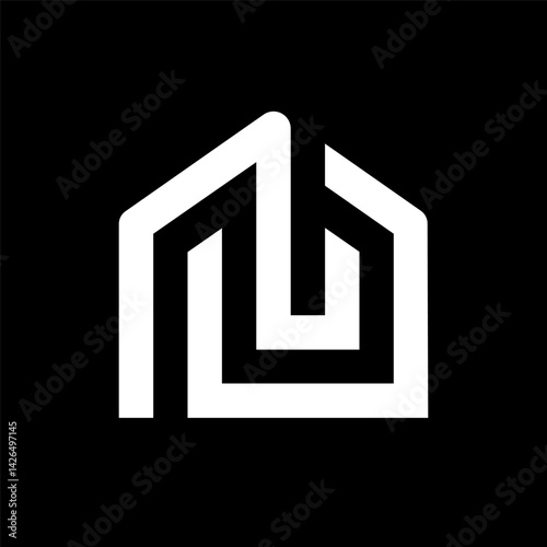 Letter N house creative logo design