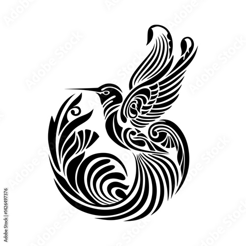 vector illustration of a bird