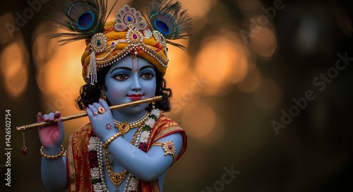 Lord Krishna Playing Flute