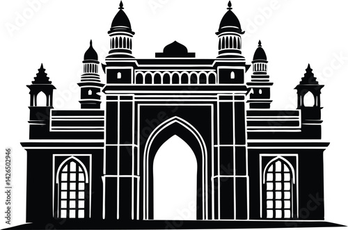 Majestic Gateway of India Illustration
